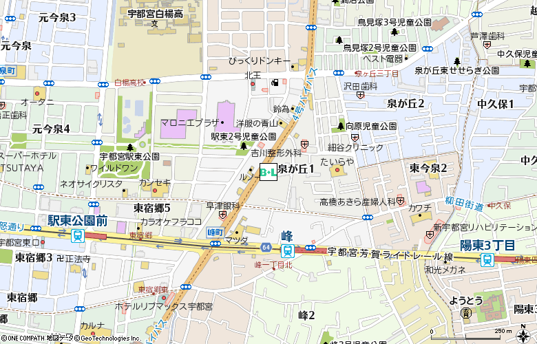 眼鏡市場宇都宮泉が丘(00074)付近の地図